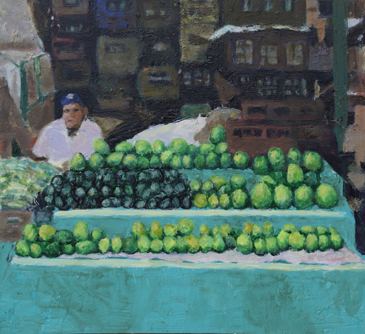 Selling mangos and avocados (Bogotá, Colombia), 2016 by Trevor Burgess