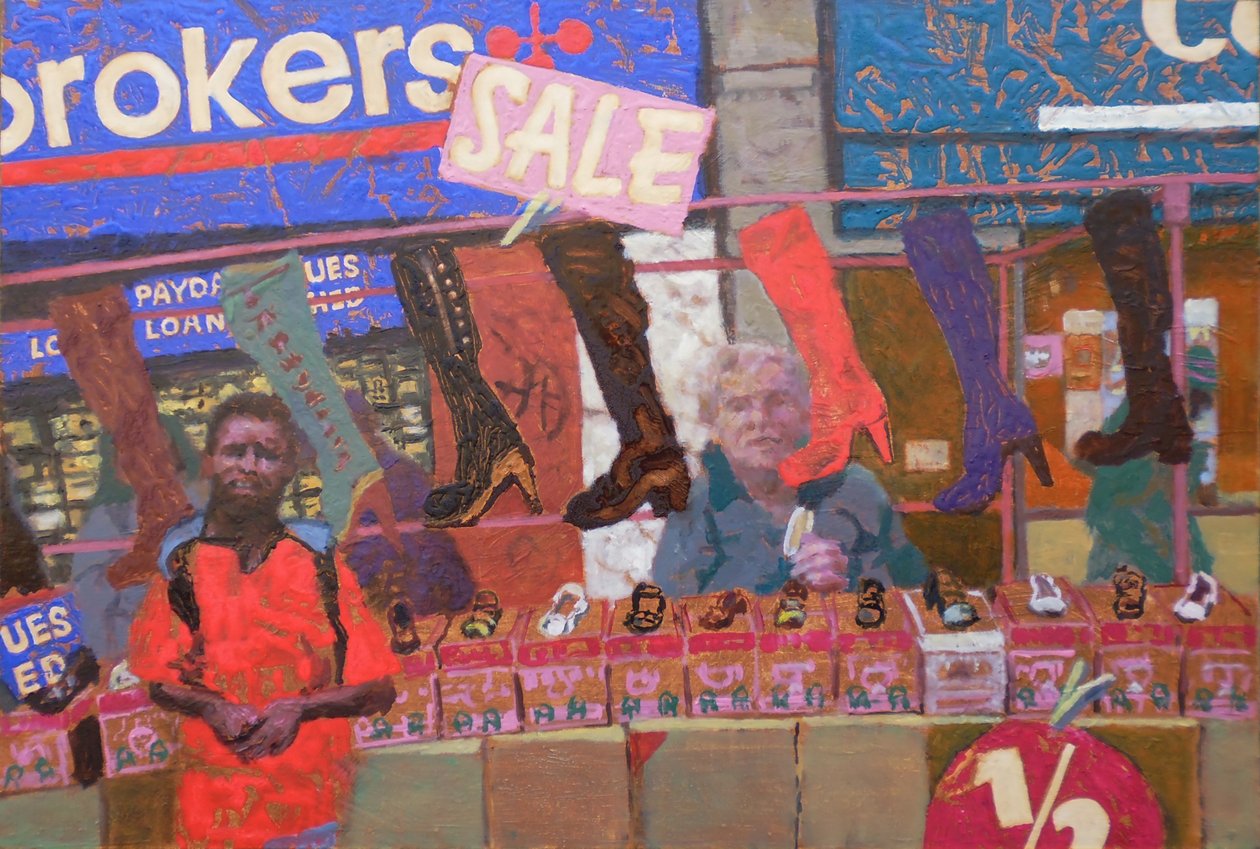 Shoe stall (Deptford, London) by Trevor Burgess
