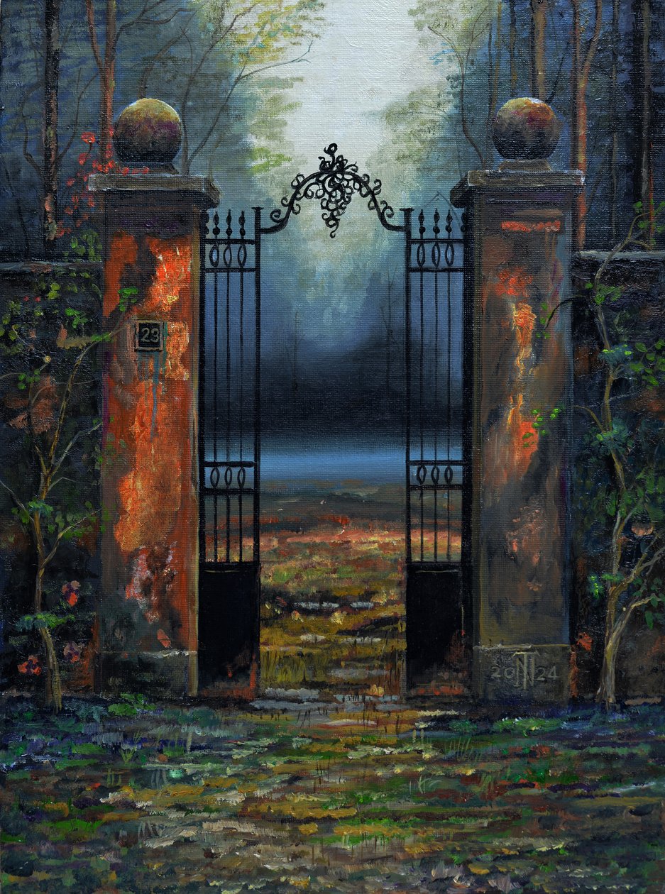 Gates to Chateau, France, 2024 by Trevor Neal