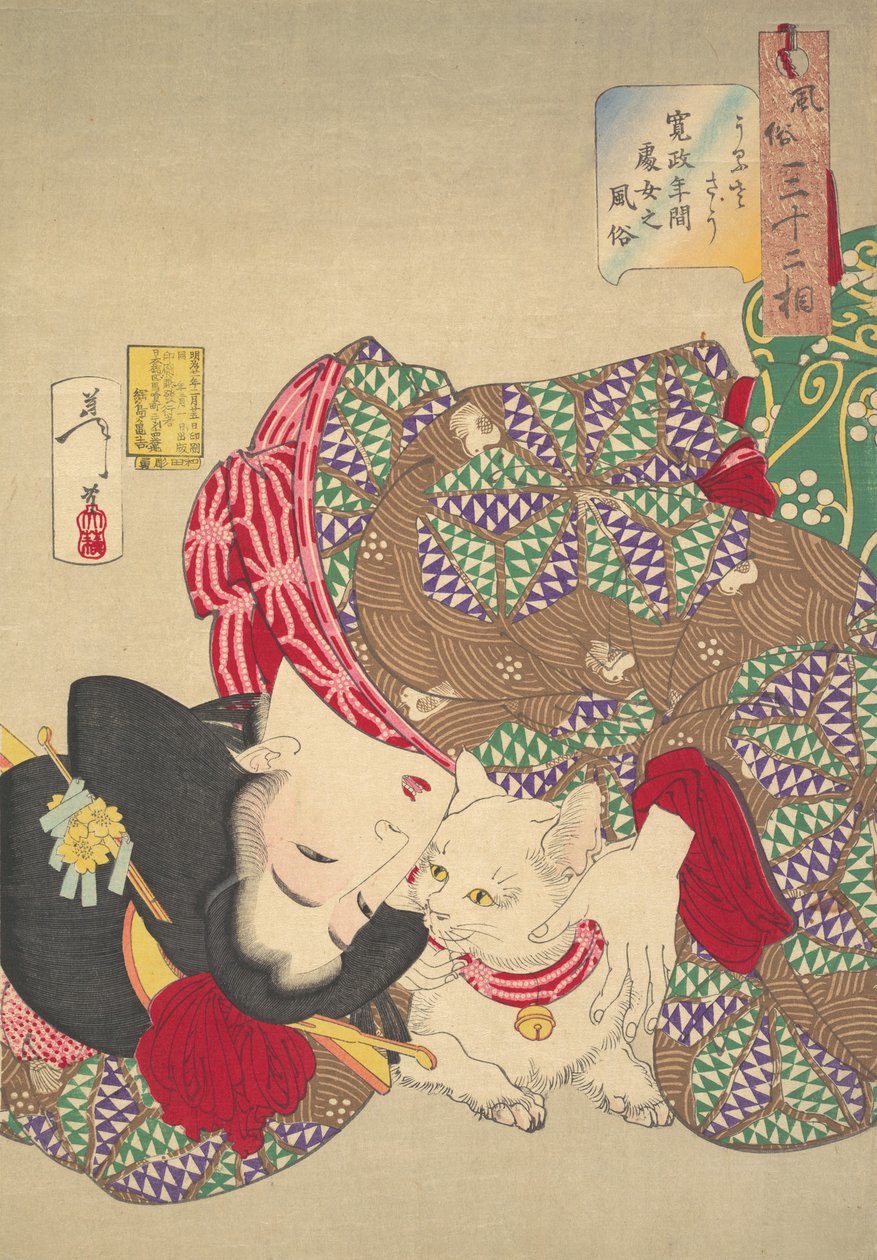Teasing the Cat by Tsukioka Yoshitoshi