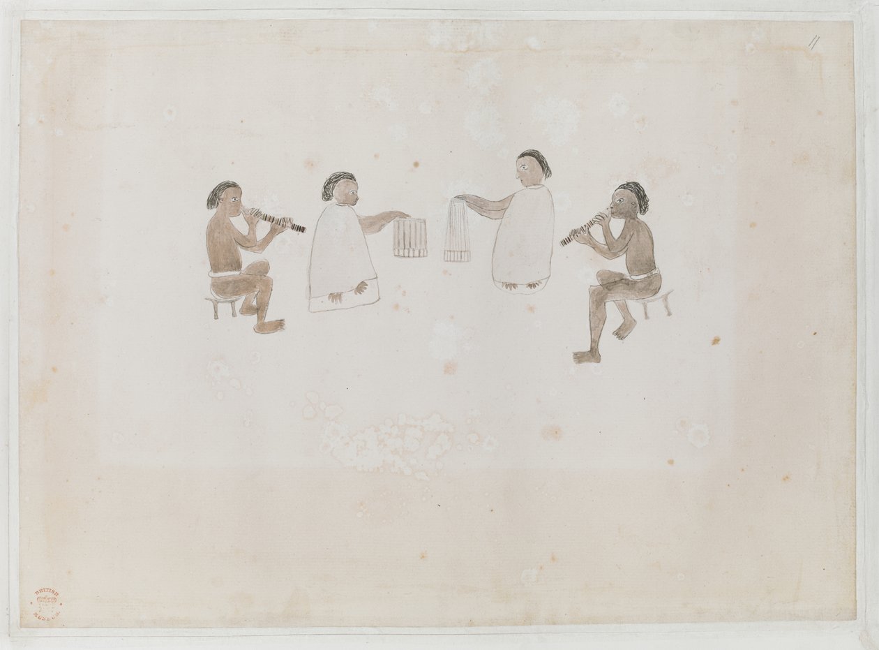 Musicians of Tahiti, June 1770 by Tupaia Tupaia