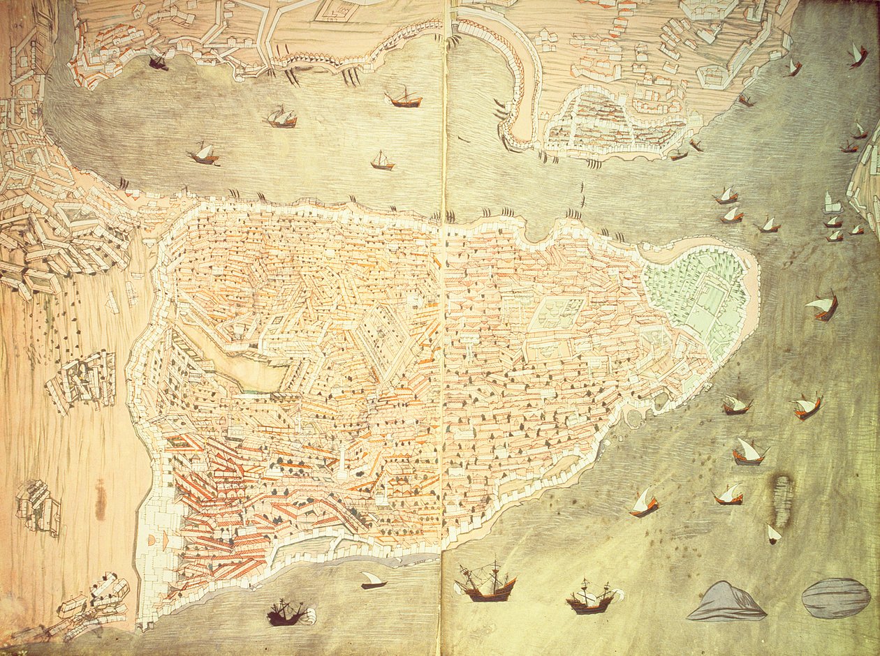 View of Istanbul and the Bosphorus Straits, from the 