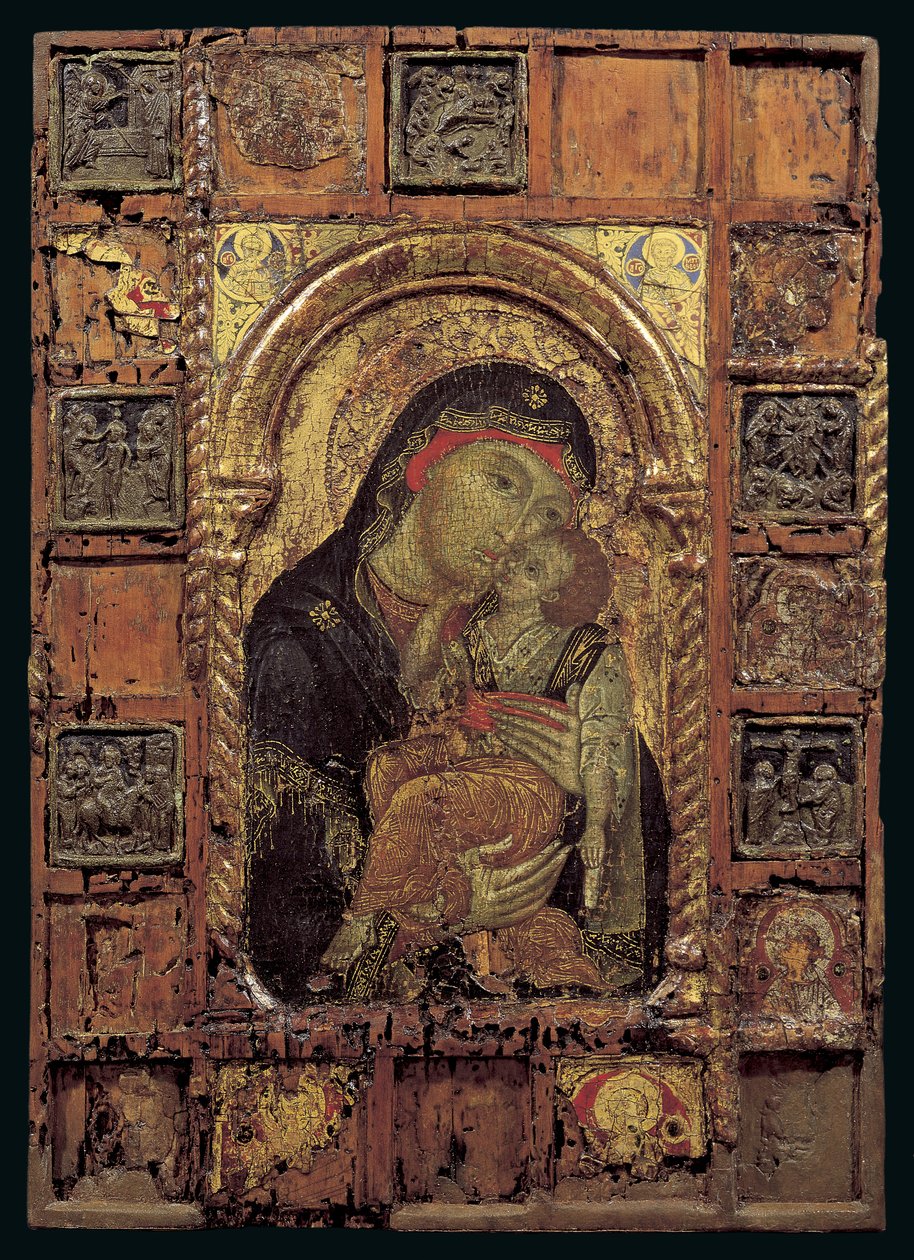 Icon of the Virgin of Tenderness by Turkish School