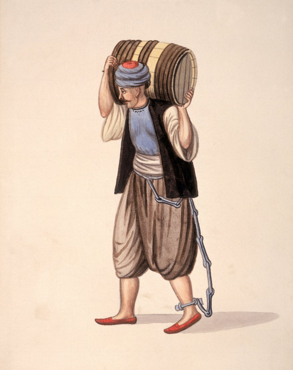 Prisoner in Chains, Ottoman period, third quarter of 18th century by Turkish School