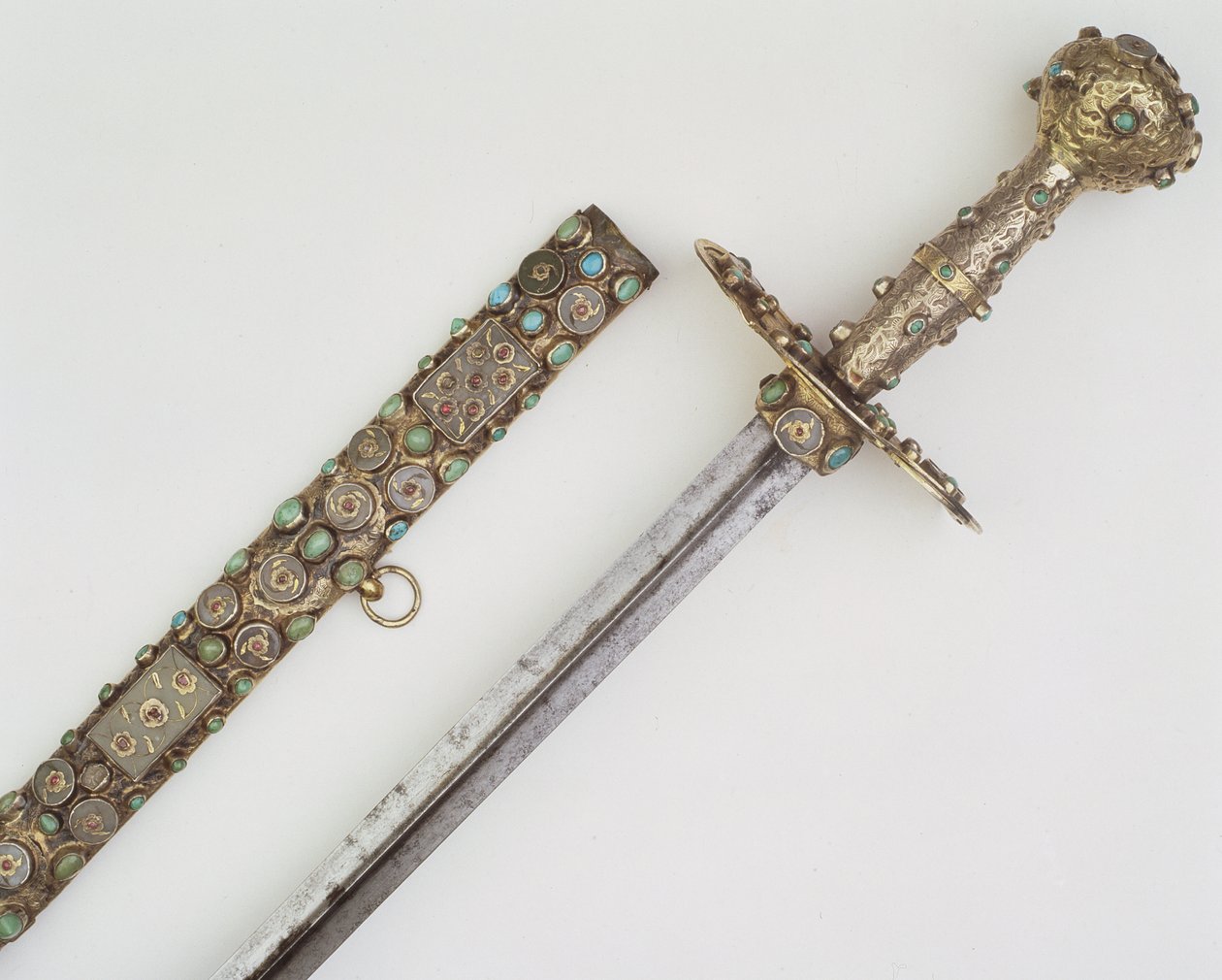 Sword hilt with scabbard by Turkish School
