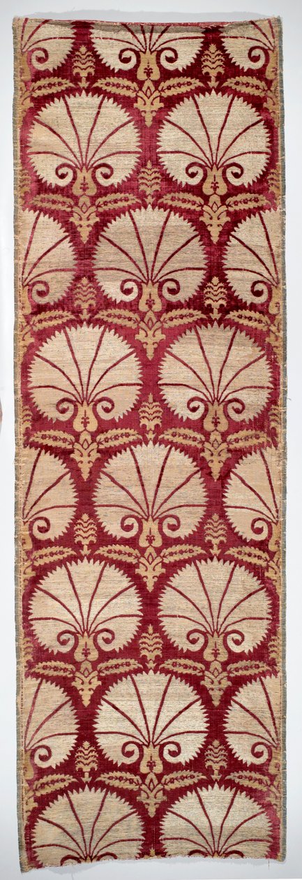 Textile panel with carnation pattern by Turkish School