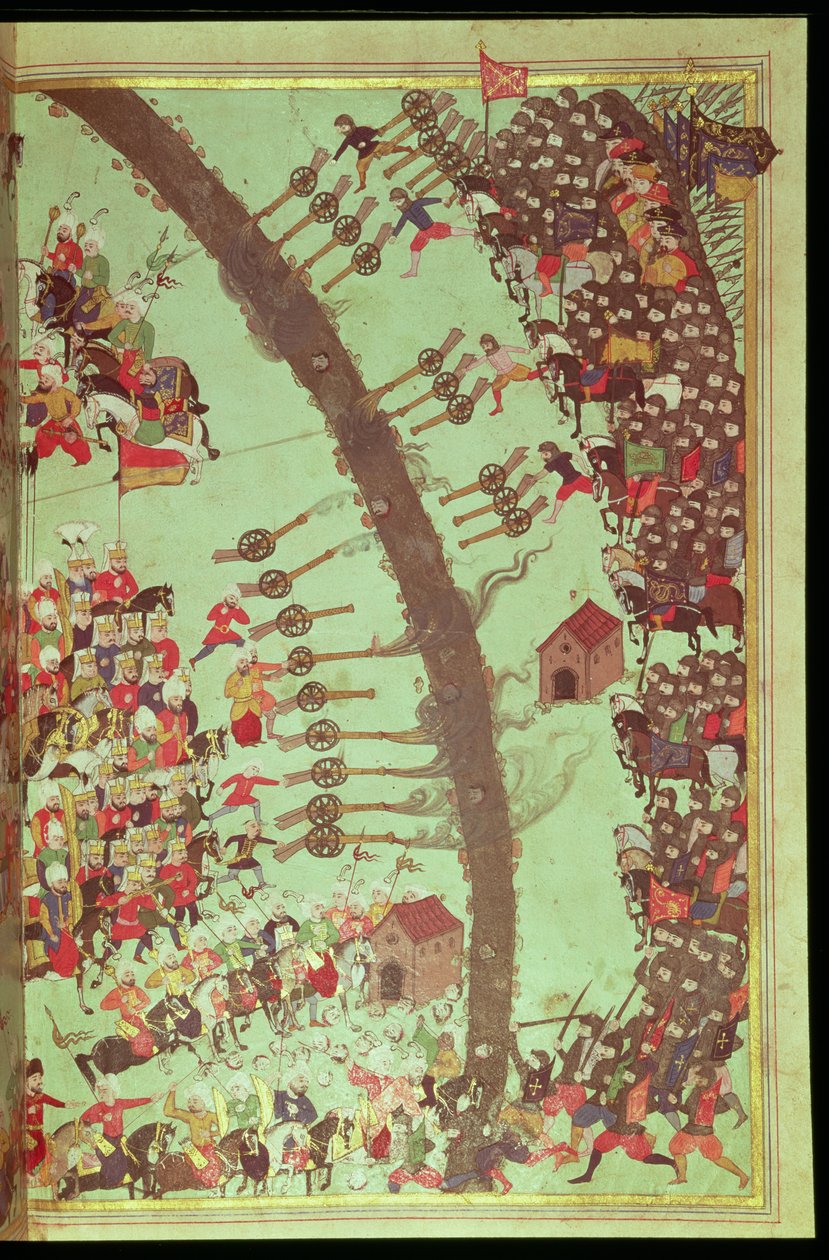 The conquest of Egri, from the Egri Fetihamenesi by Turkish School