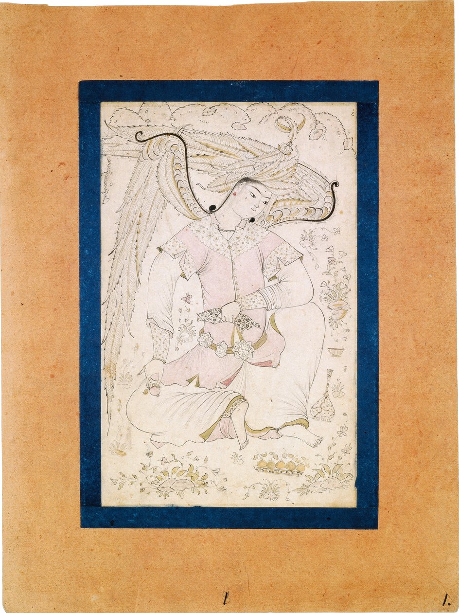 Peri with a Pomegranate by Turkish master
