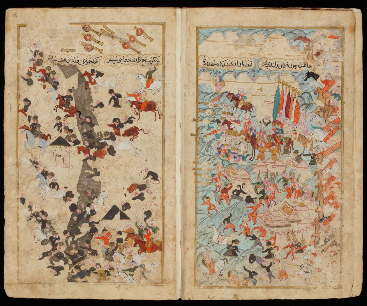 The Battle of Keresztes in 1596 from Manuscript Mehmed III