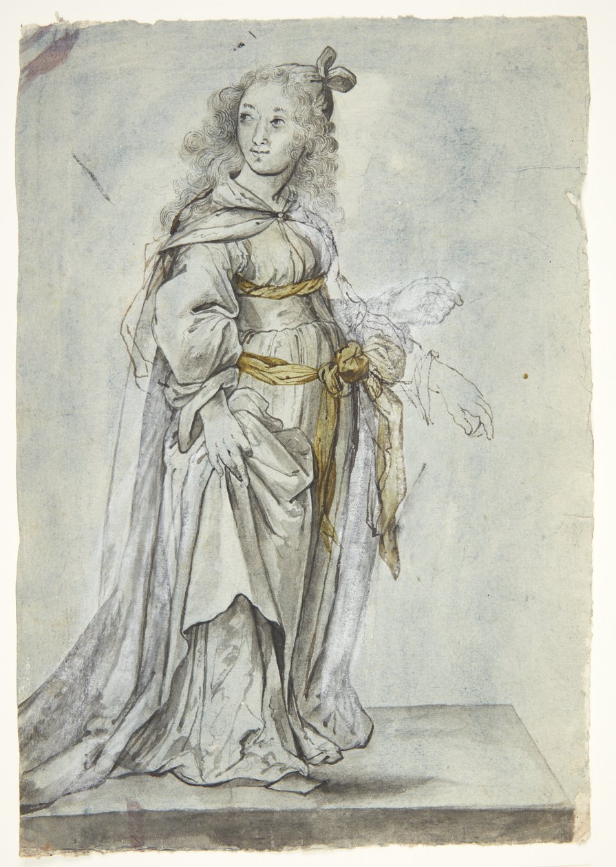 Allegorical Female Figure. Entire Right Side of Body