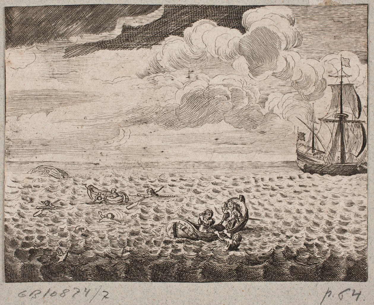 Rescue of Shipwrecked by Ubekendt