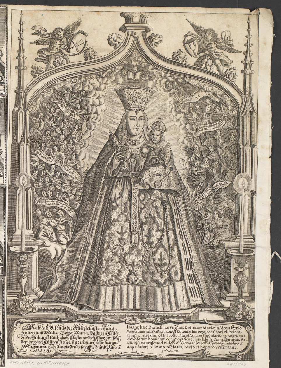 Virgin Mary with the Child Jesus, Surrounded by Musical Angels by Ubekendt