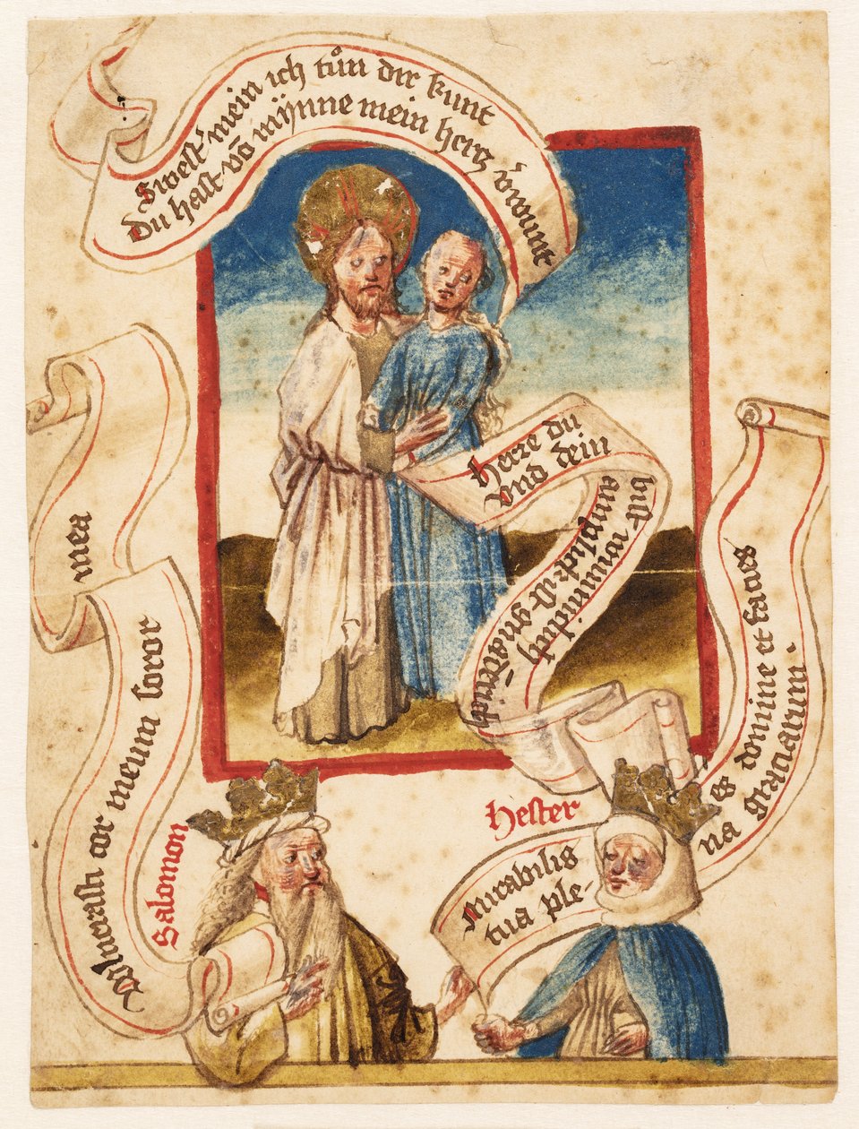 Christ Embracing a Woman (Personifying the Faithful?) Below 