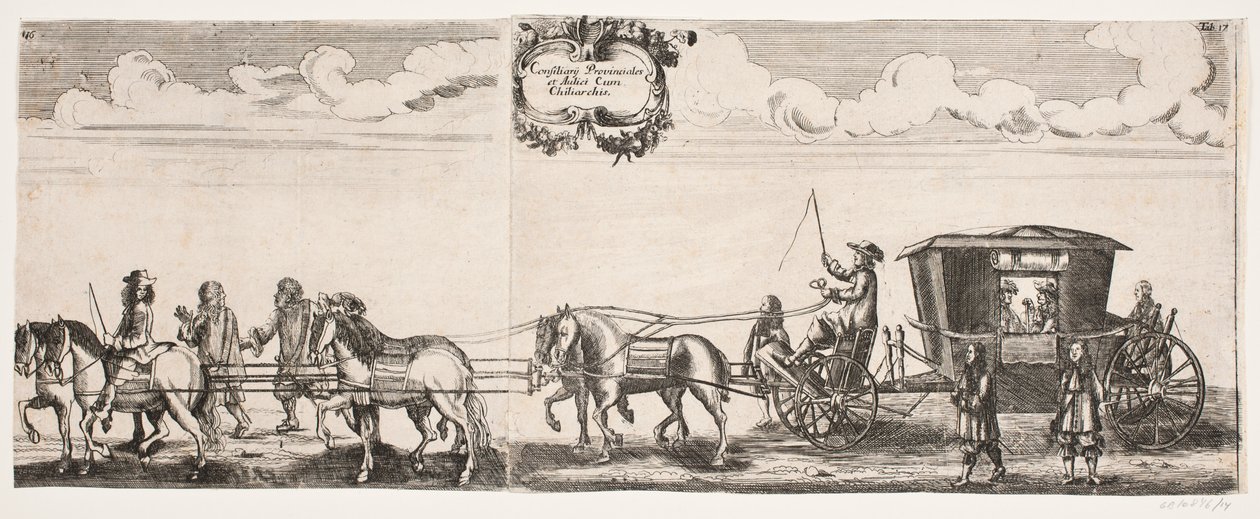 Procession on the Occasion of the Inauguration of Kiel University. Plate 16-17 by Ubekendt