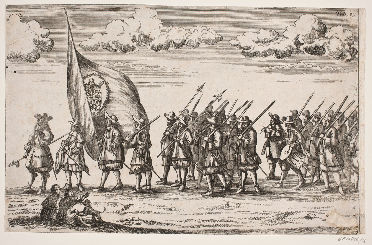 Procession on the Occasion of the Inauguration of Kiel University. Plate 19 by Ubekendt