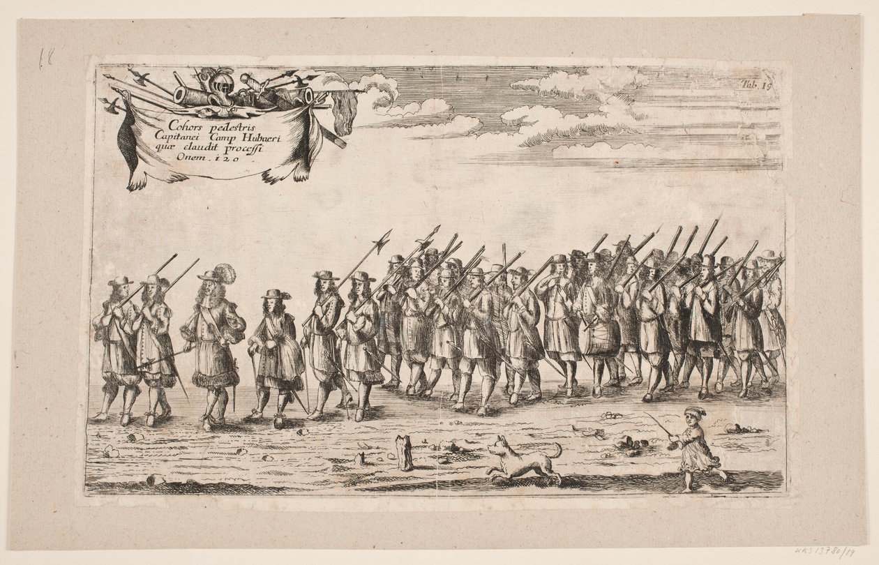 Procession on the Occasion of the Inauguration of Kiel University. Plate 19 by Ubekendt