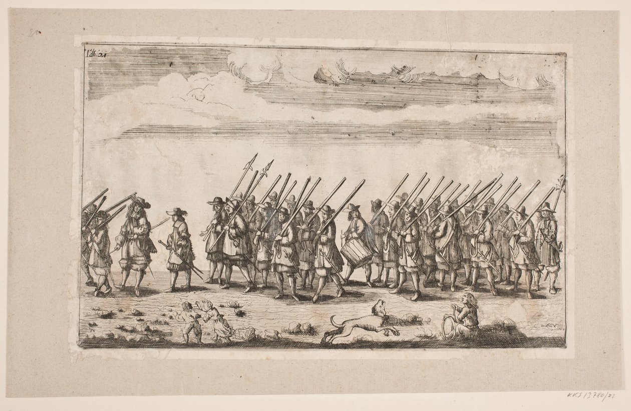 Procession on the Occasion of the Inauguration of Kiel University. Plate 21 by Ubekendt