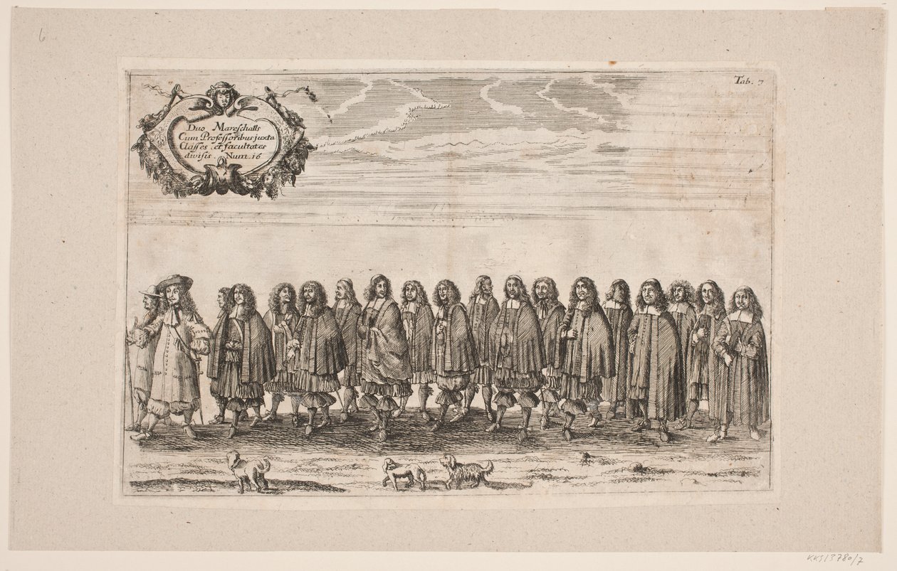 Procession on the Occasion of the Inauguration of Kiel University. Plate 7 by Ubekendt