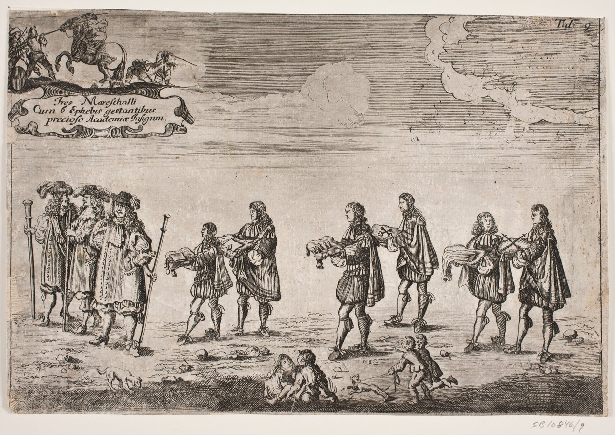 Procession on the Occasion of the Inauguration of Kiel University. Plate 9 by Ubekendt