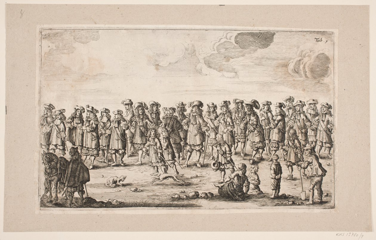 Procession for the Inauguration of Kiel University. Plate 9 by Ubekendt