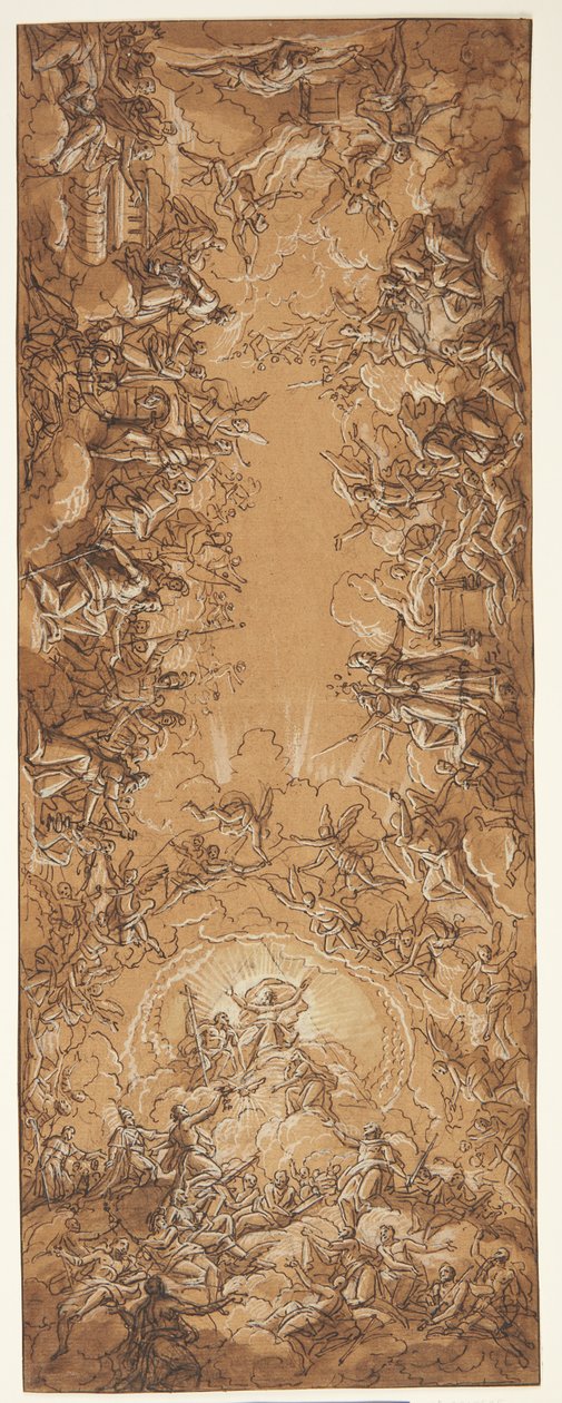 Draft for Ceiling Painting with the Trinity by Ubekendt