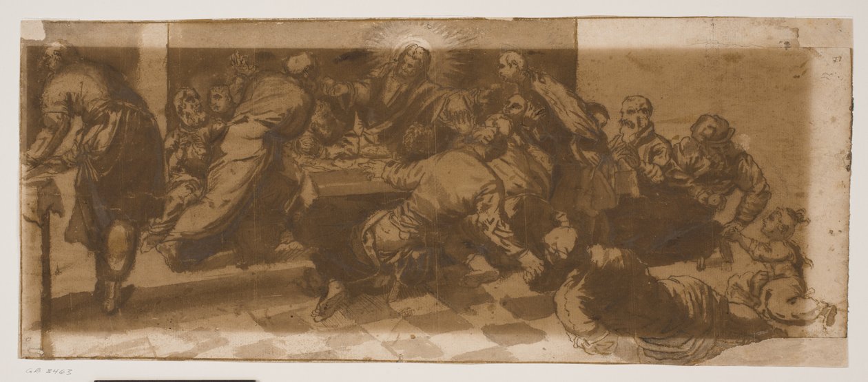 The Last Supper after the Painting in San Polo, Venice by Ubekendt Ubekendt