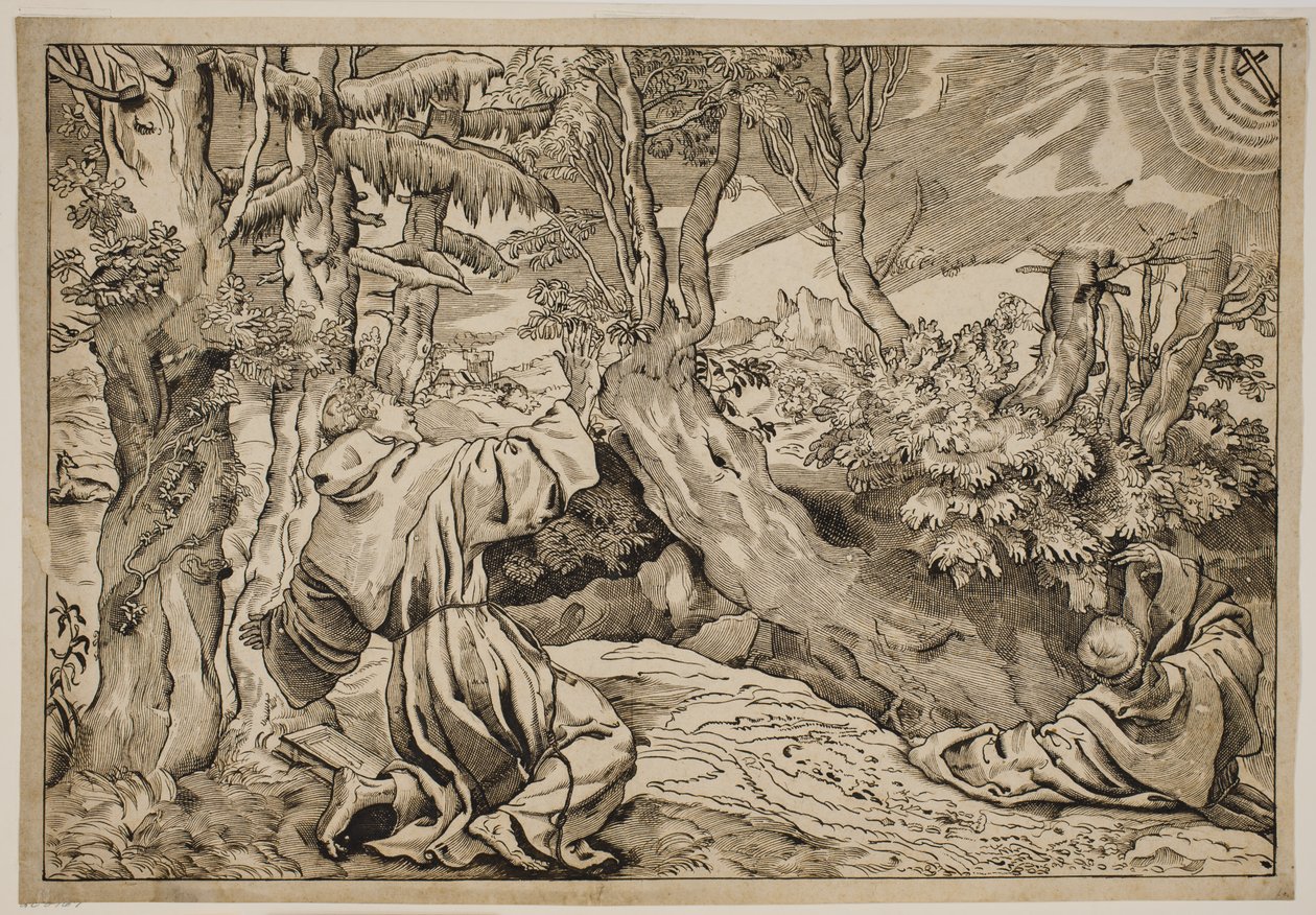 The Stigmatisation of St. Francis by Ubekendt Ubekendt