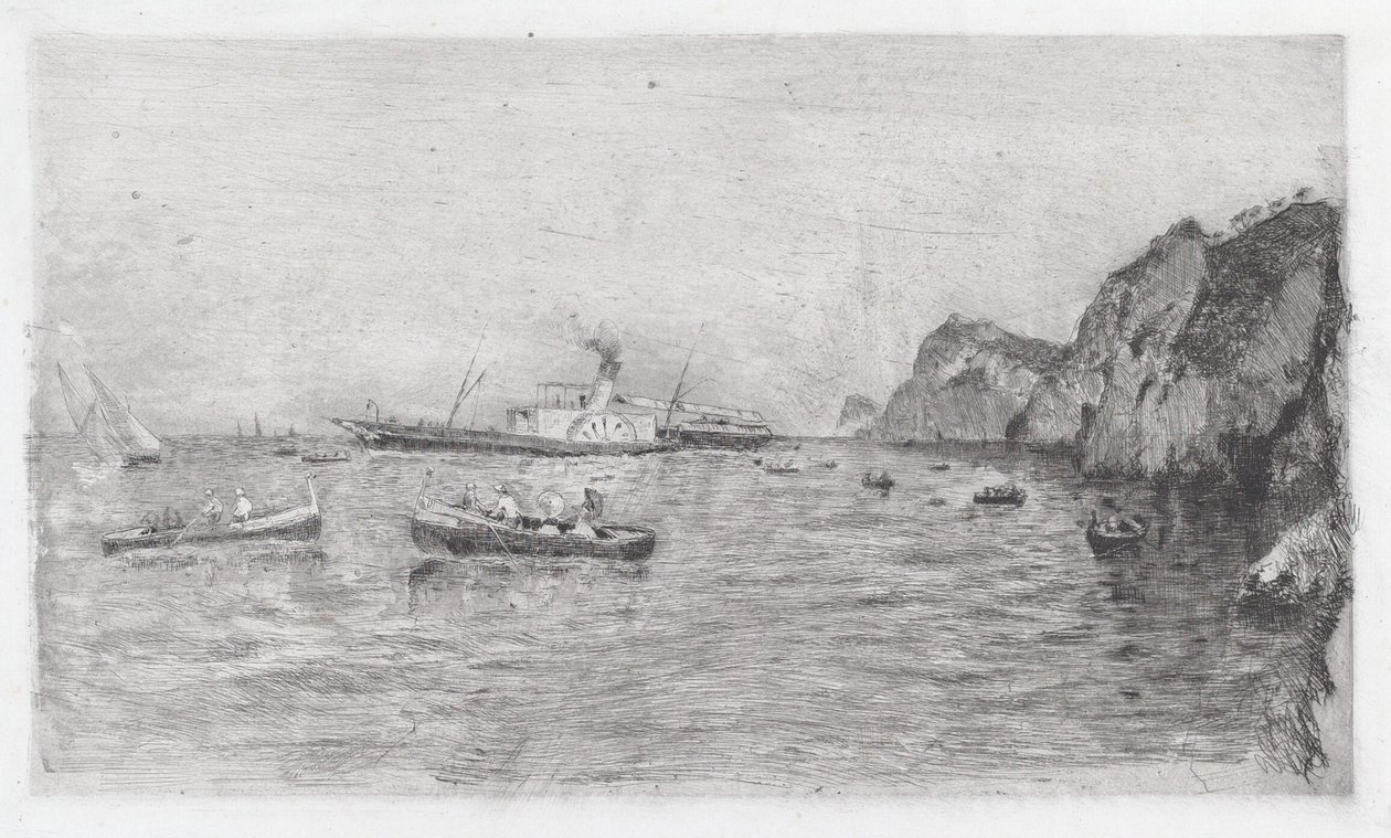 Harbor at Capri by Uberto dell