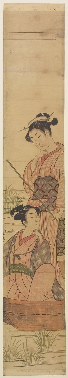 Young Couple in a Boat Beneath the Moon, c.1770-72 by Uchimasa