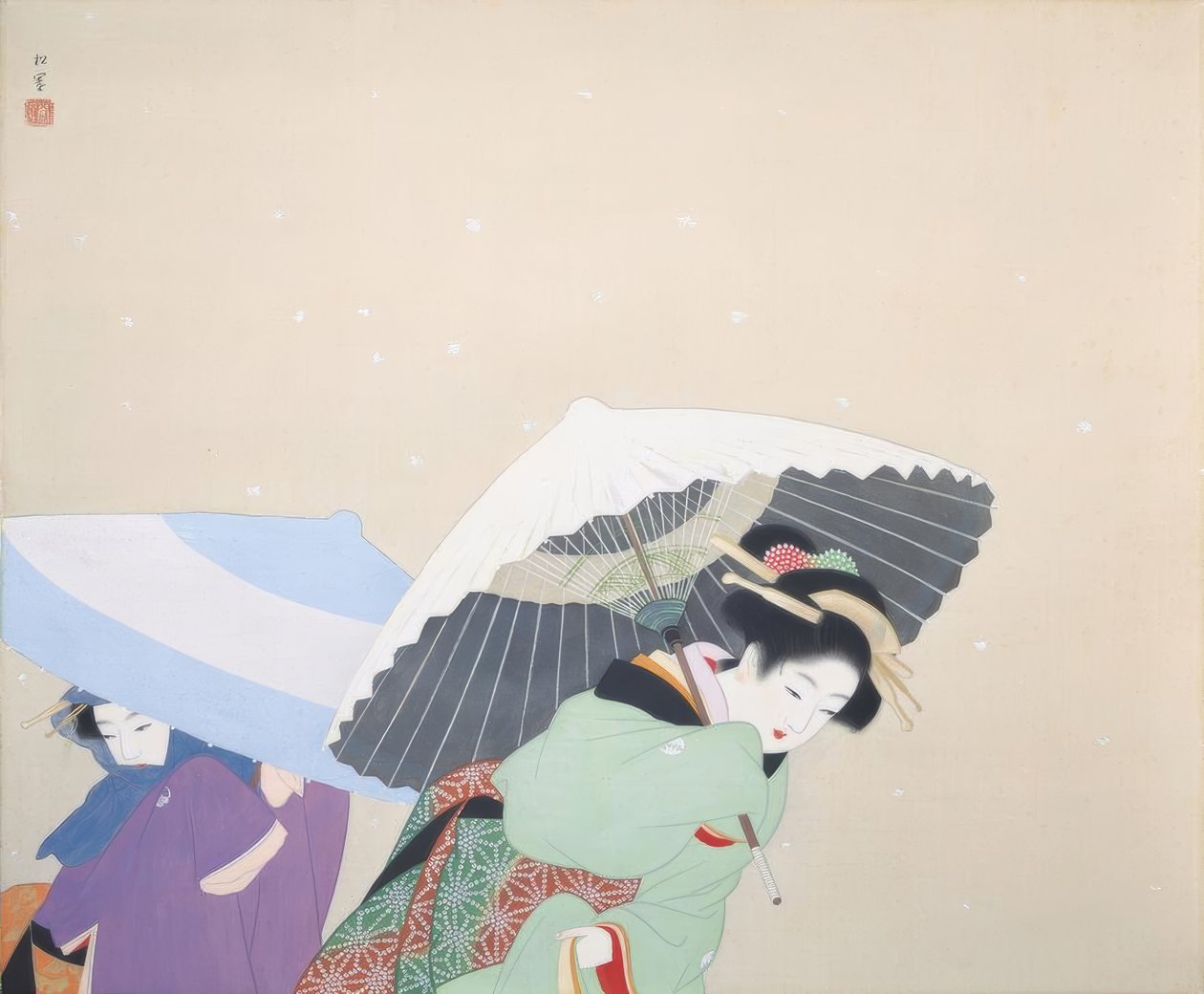 Large Snowflakes by Uemura Shoen