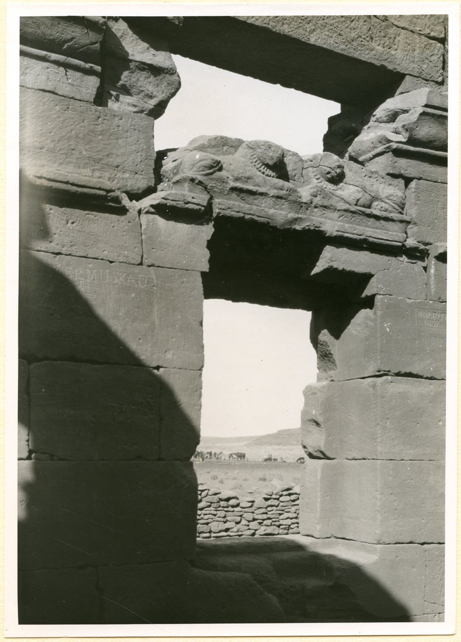 Architrave in temple, Naqa, Sudan by Ugo Monneret de Villard