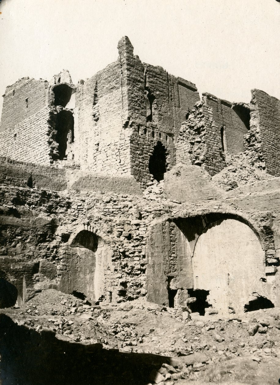 Church in Monastery of St Simeon, Northwest Corner (before restoration), Aswan, Egypt by Ugo Monneret de Villard