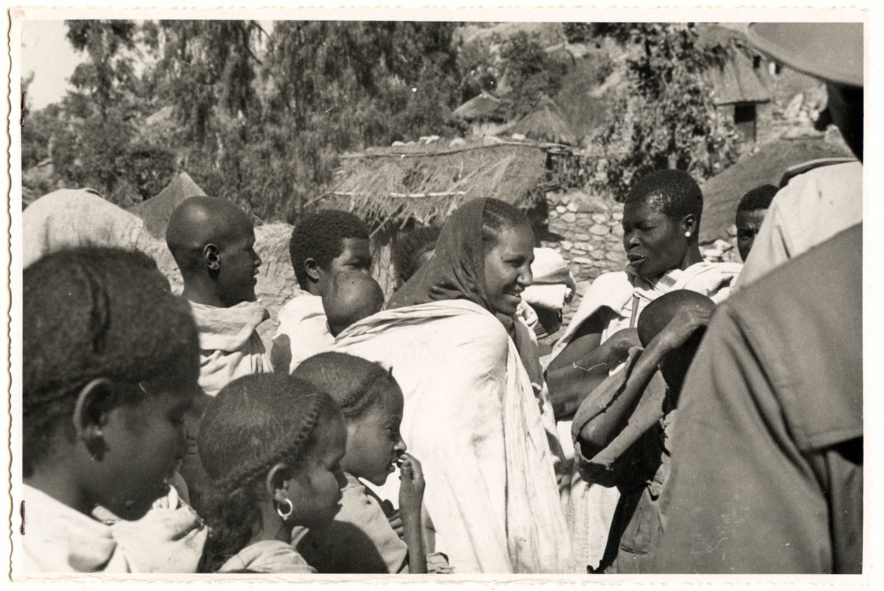Men, Women and Children in Axum, Ethiopia by Ugo Monneret de Villard
