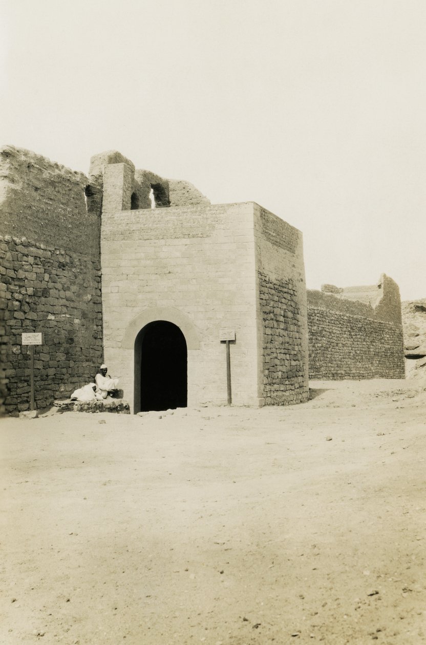 Monastery of St Simeon, View of Gate and Oriental Tower, Aswan, Egypt by Ugo Monneret de Villard