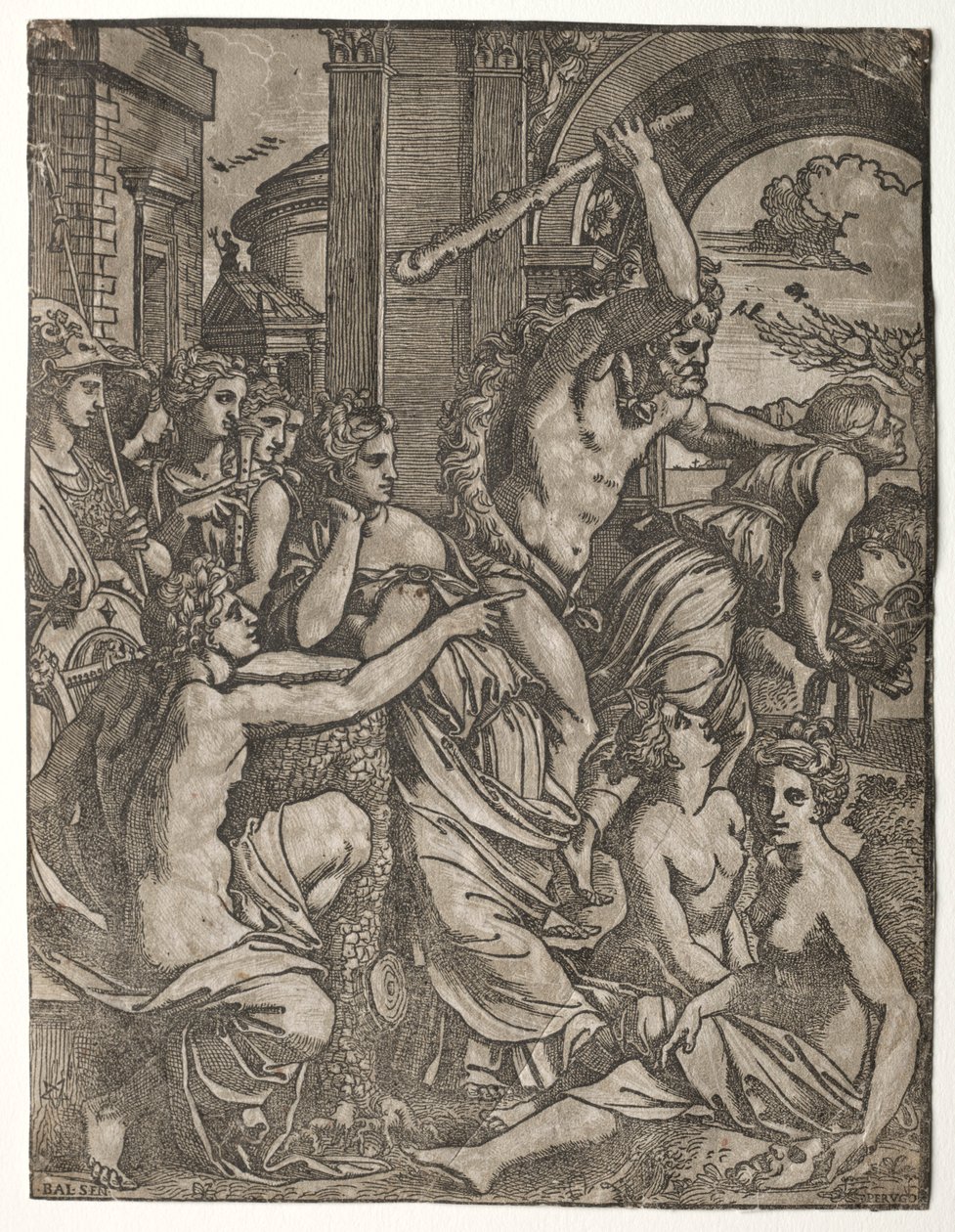 Hercules Driving Envy from the Temple of the Muses, 1522-24 by Ugo da Carpi