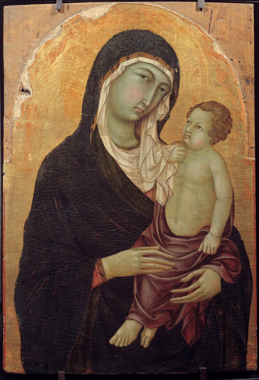 Virgin and Child, Painting on wood by Ugolino di Nerio by Ugolino di Nerio