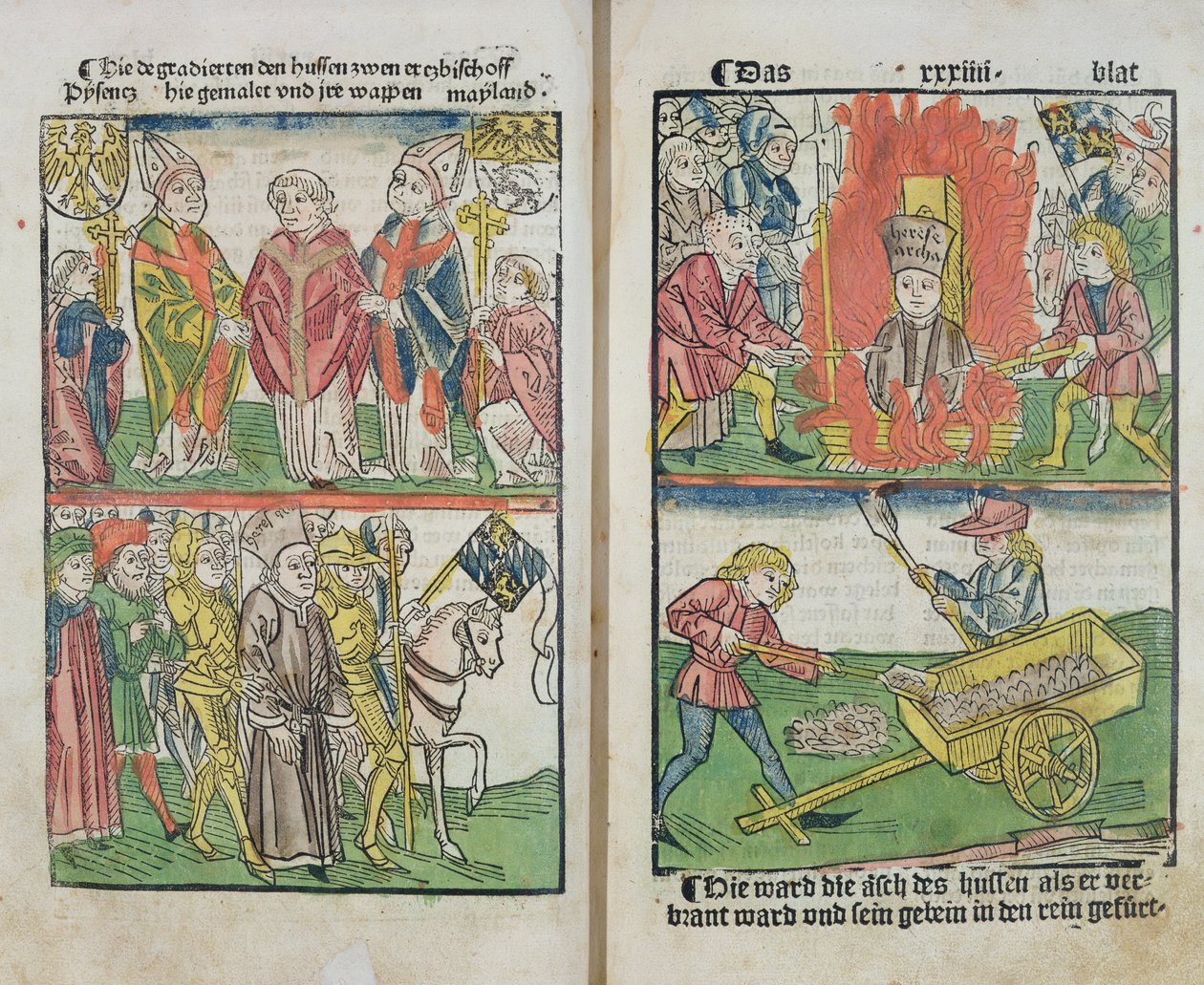Jan Hus Burnt at the Stake at the Council of Constance, from 'History ...