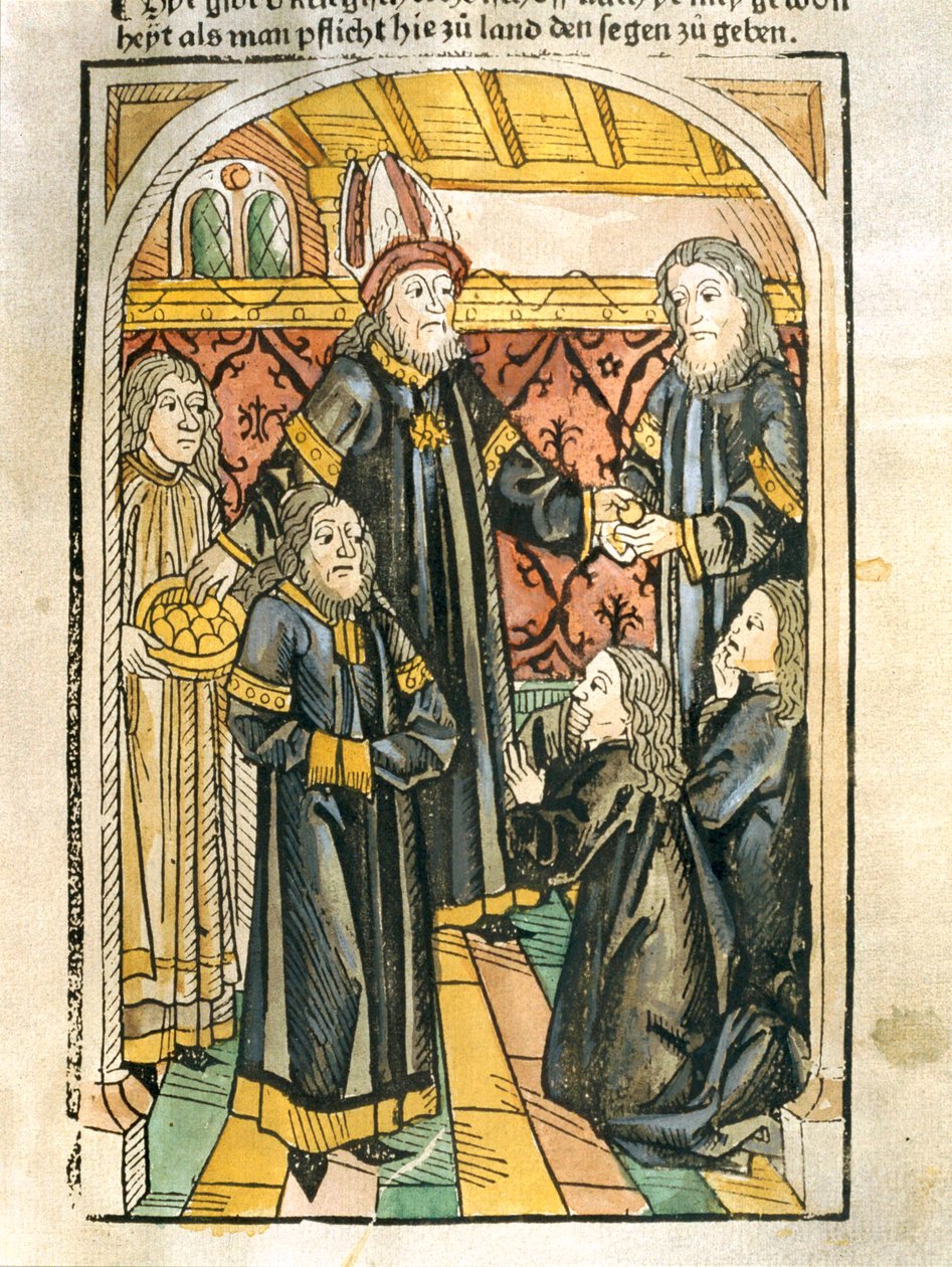 The Pope receives a delegation - Chronicle of the Council of Constance by Ulrich von Richental