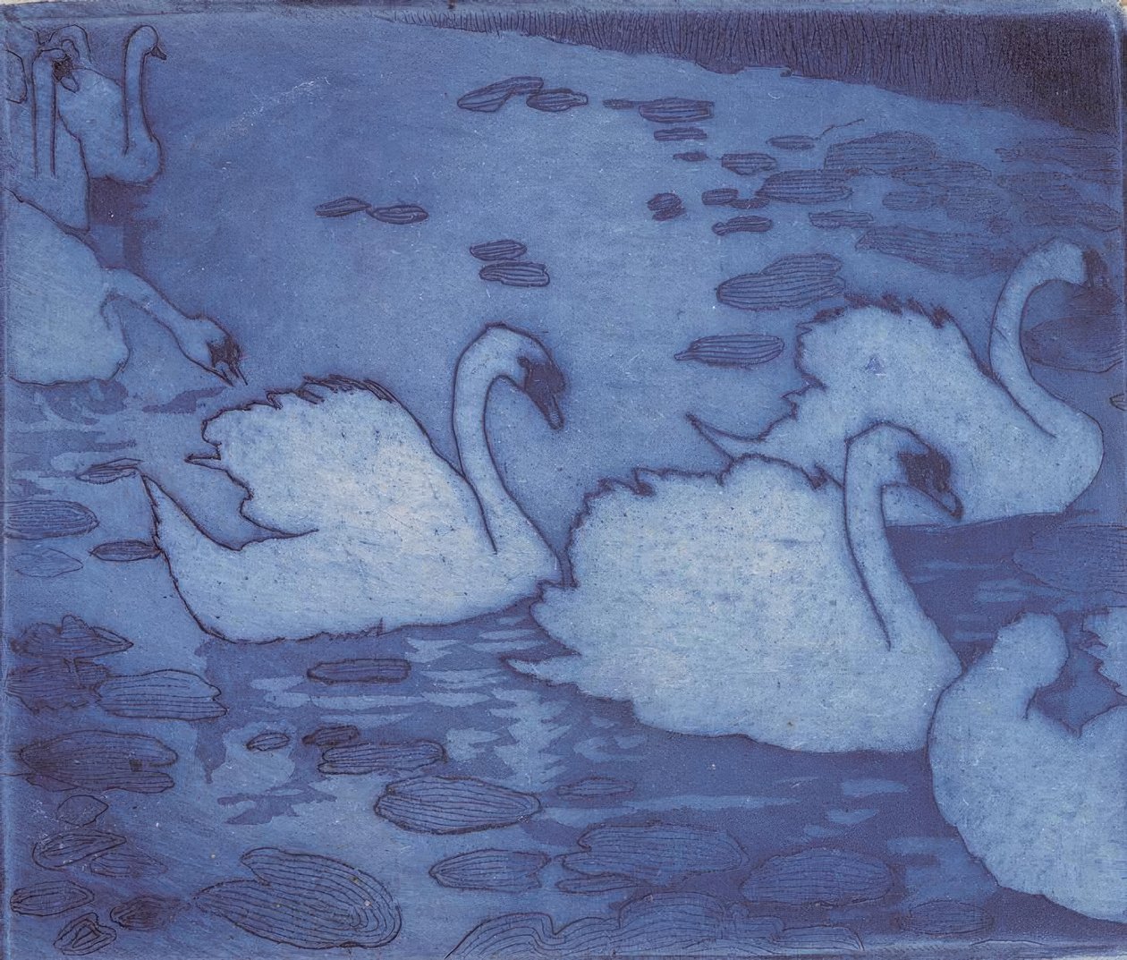 Swans by Umberto Boccioni