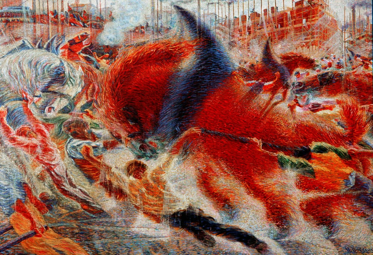 The City Rises by Umberto Boccioni