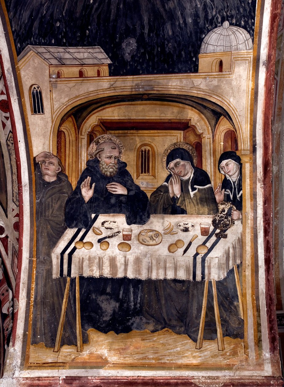 The Last Meeting on 06/02/547 Between Saint Benedict of Nursia and His Sister Saint Scholastica by Umbrian School