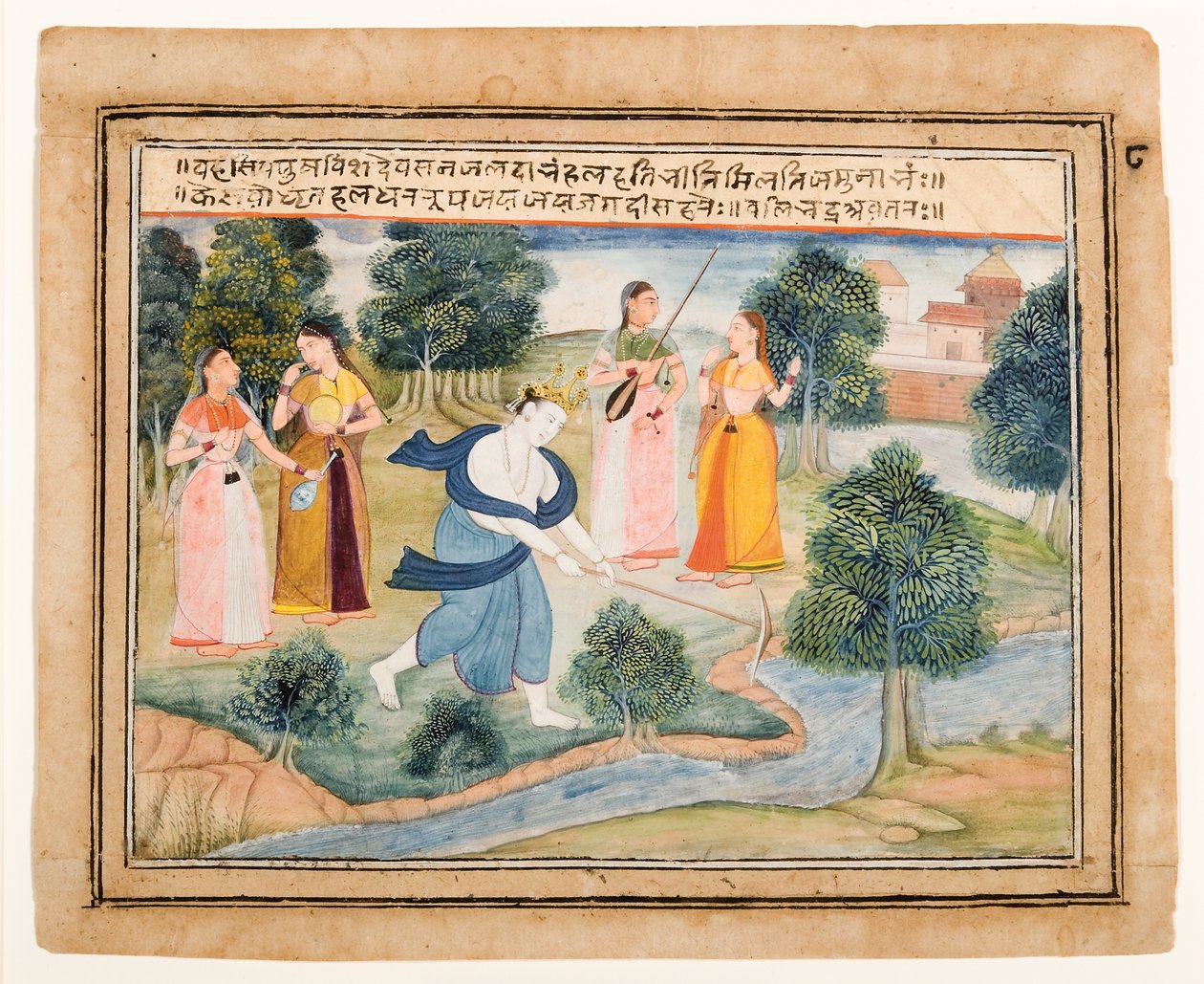 Balarama Alters the Course of the Jamuna River by Unbekannt Unbekannt