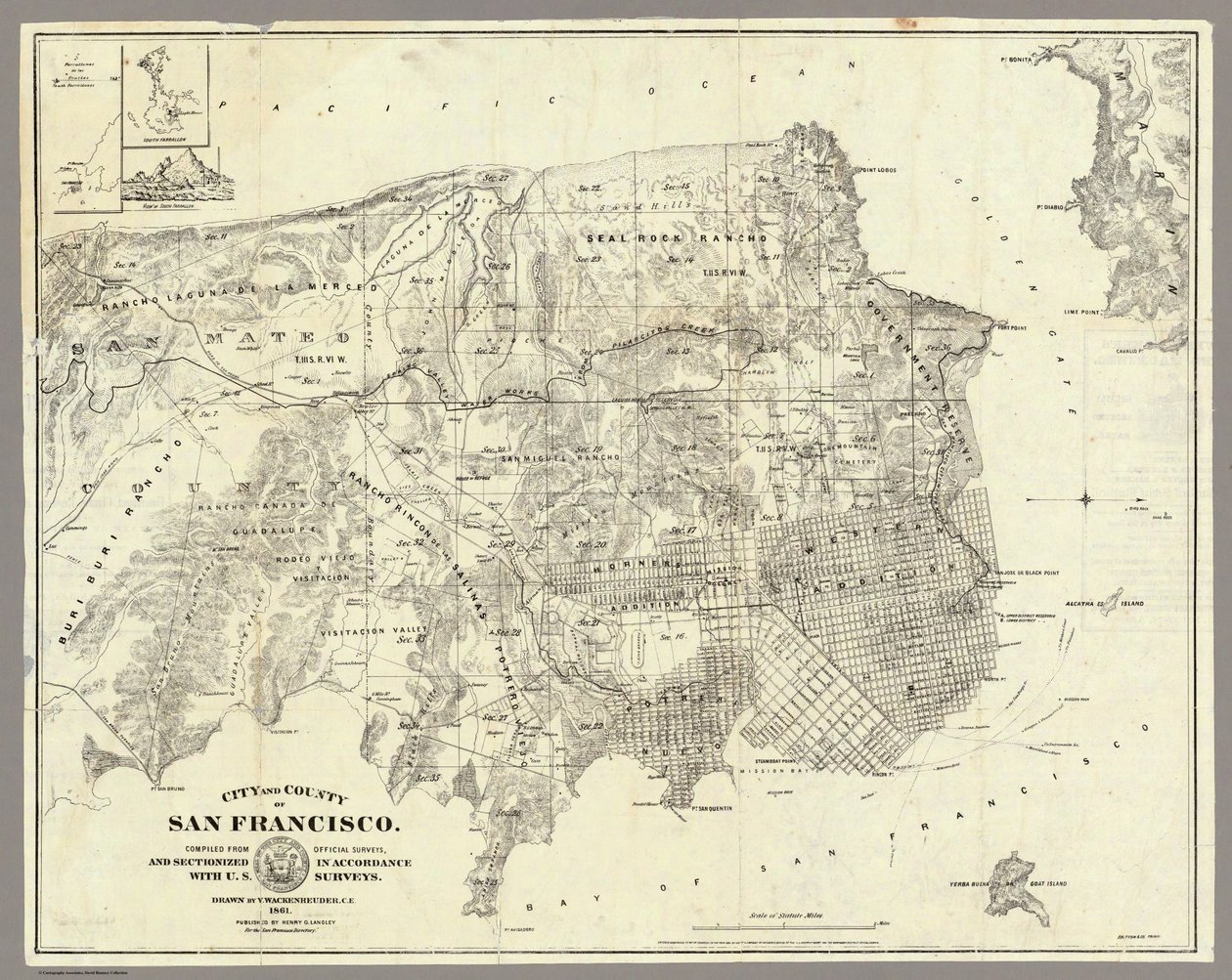 City of San Francisco - 1861 by Unbekannt Unbekannt