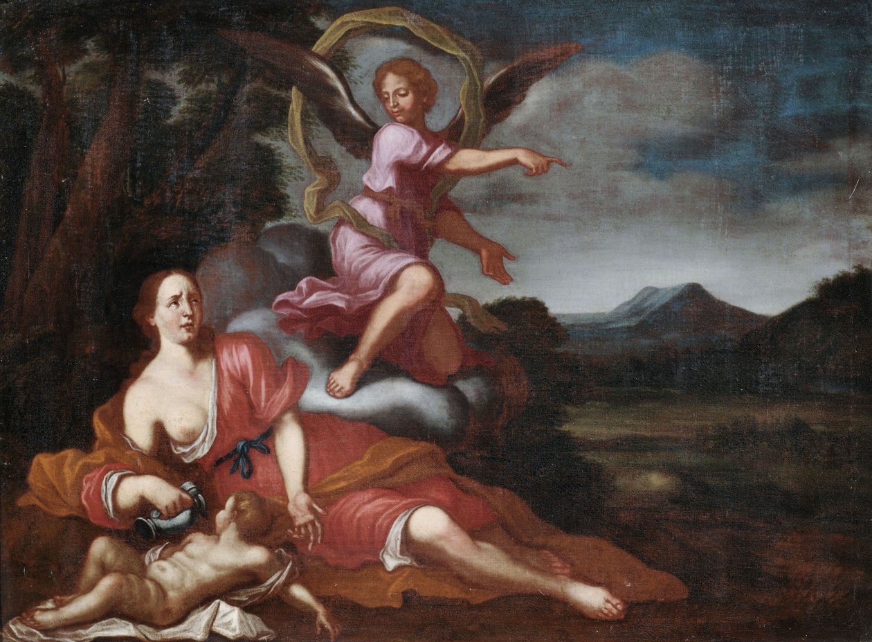The Angel Shows Hagar and Ishmael the Way to the Saving Well by Unbekannt Unbekannt
