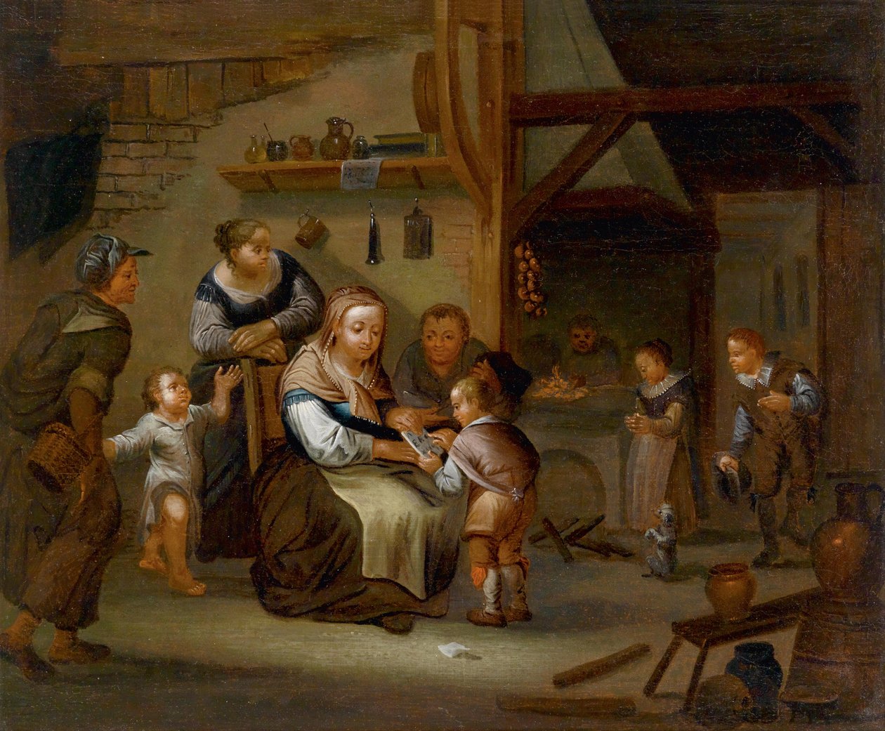 German School of the 18th Century. Peasant Interior by Unbekannt Unbekannt