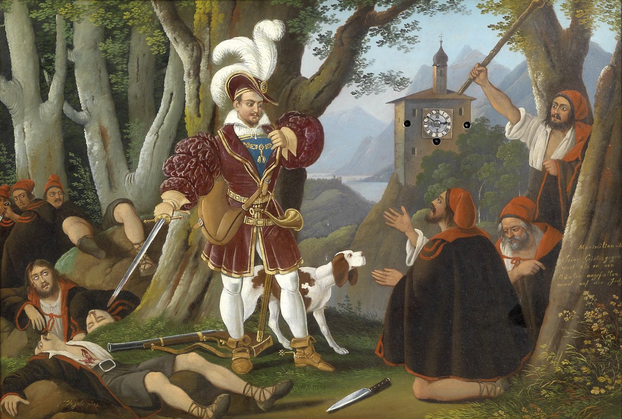 Emperor Maximilian I with the Robbers by Unbekannt Unbekannt