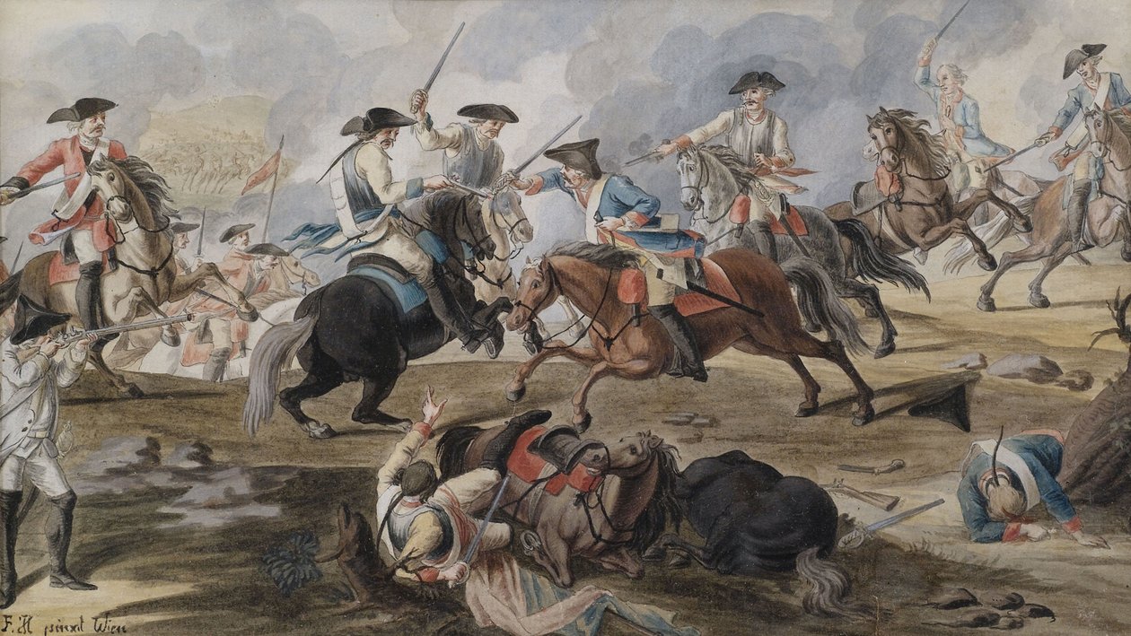 Cavalry Battle by Unbekannt Unbekannt
