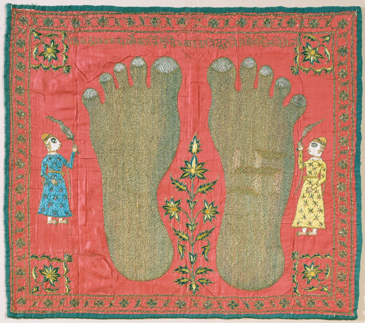 Wall Hanging (Puthia) Depicting the Feet of a Jain Monk by Unbekannt Unbekannt