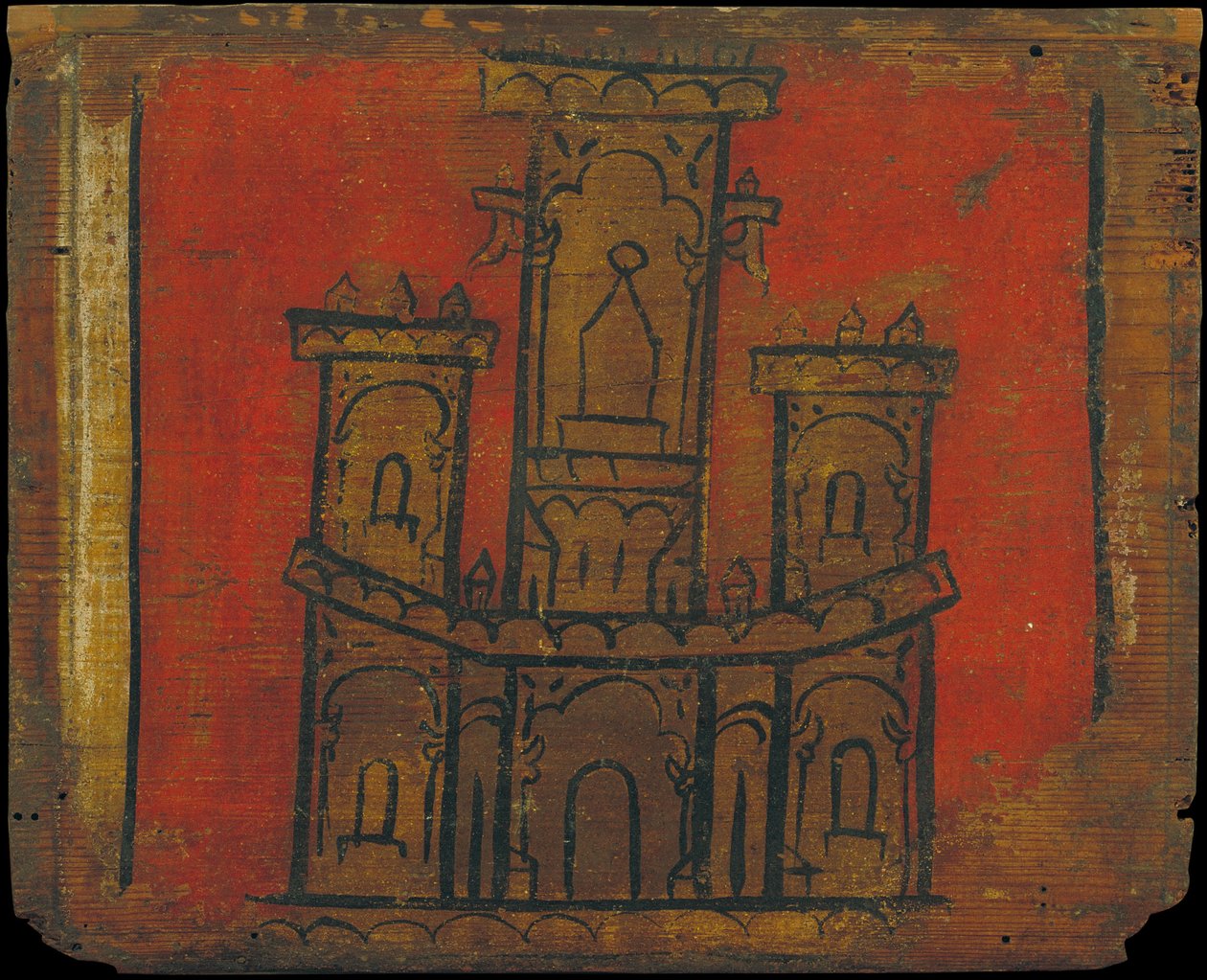 Ceiling Panel with Castle by Unbekannt Unbekannt