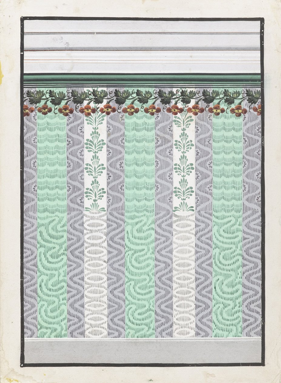 Design for a Wallpaper with Alternative Pattern by Unbekannt Unbekannt